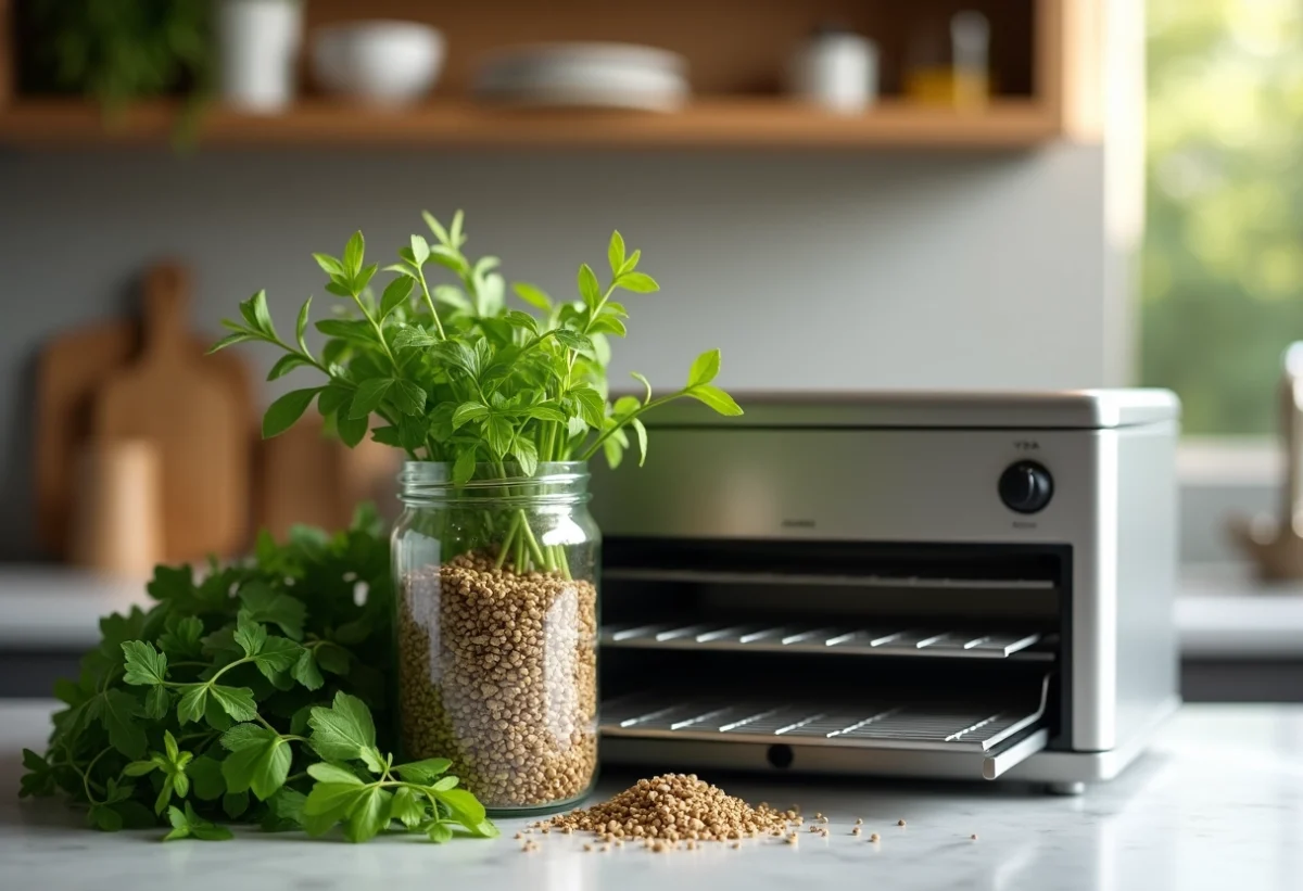 Recette pour des herbes aromatiques séchées au déshydrateur